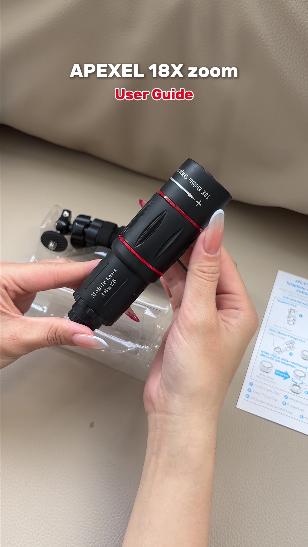 Amazon.com : APEXEL 4 in 1 Phone Photography Kit, 18X Telephoto